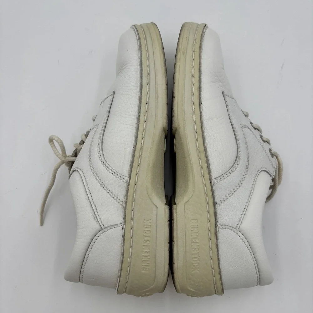 BIRKENSTOCK White Leather Lace-up Shoes Oxfords Germany Womens Size 10 Mens 8